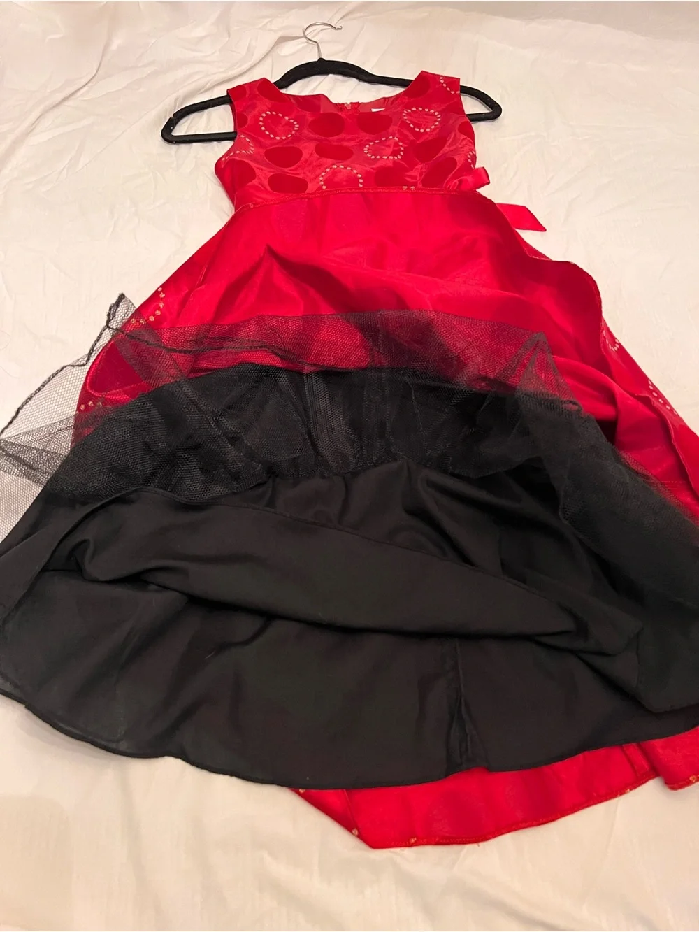 Rare Editions Slim 10/12 Velvet and Glittered Sequins Polka Dot Holiday Dress
